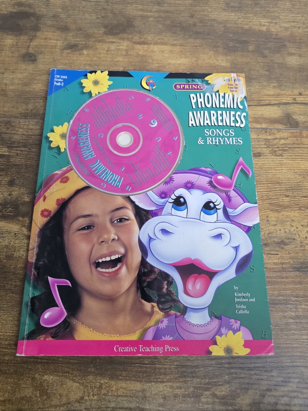 1998 Creative Teaching Press Phonemic Awareness Songs & Rhymes Book with CD
